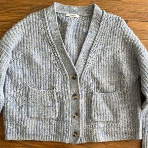 Madewell Speckled Rib Cardigan Sweater